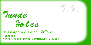 tunde holes business card